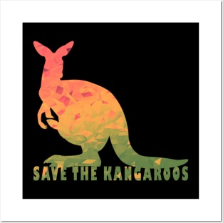 Save The Kangaroos 🦘 Help Australia 🇦🇺 Posters and Art